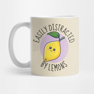 Easily Distracted By Lemons Funny Mug